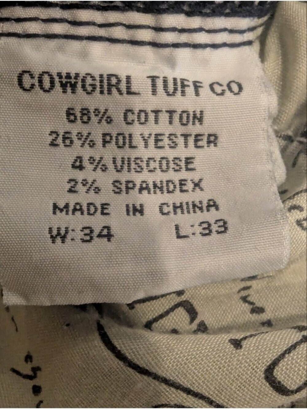 Y2K Cowgirl tuff Co Vintage jeans With Ultra Flare & Silver Button Details Sz 34 - Picture 8 of 8